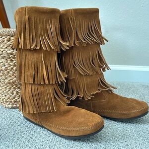Minnetonka Fringe Boots